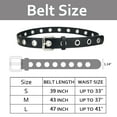 thumbnail image 6 of Timarkment Men Women Belts Studded Grommets Belts Black Belt for Women & Men Punk Rock Look, 6 of 6