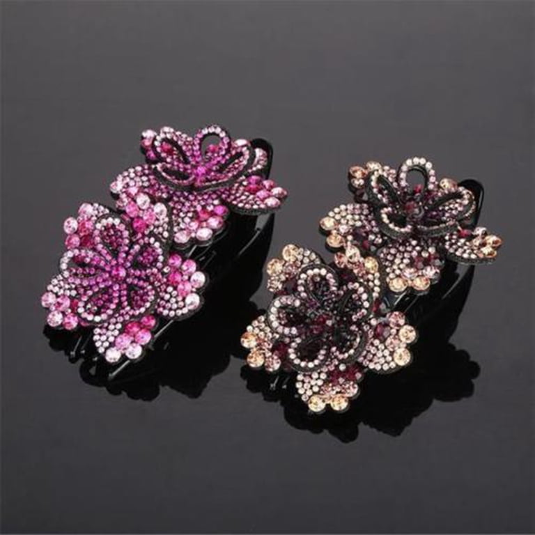 Shenmeida 1PC Crystal Rhinestones Hair Barrettes Flower  display picture 1