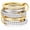 C, variant on Gold Stackable Rings for Women Non Tarnish  Ring Hypoallergenic Interlocking Mixed Metals Stacked Ring Set Size 6-11 Jewelry Gifts