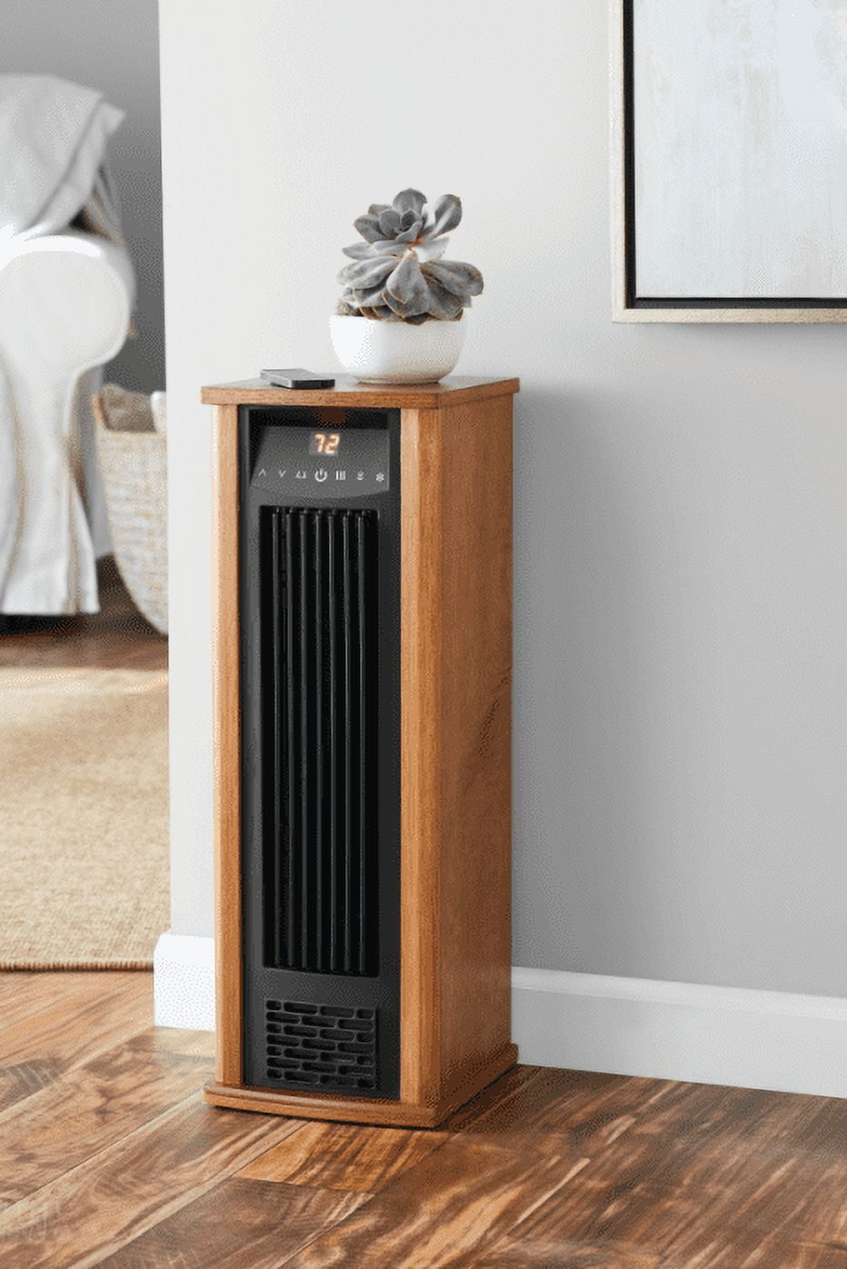 Mainstays Infrared Quartz Wood Pedestal 1500W Heater,Indoor,Light Wood  Finish,DF1903 - Walmart.com