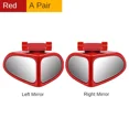 thumbnail image 1 of Car Blind Spot Mirror 1 Pair Front Wheel Auxiliary Rearview Double-Sided Mirror Wide Angle Mirror 360 Degree Adjustable for Cars Red, 1 of 6