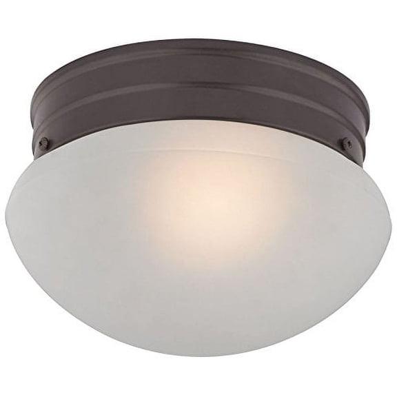 Thomas Lighting 7021FM/10 Flush Mounts Oil Rubbed Bronze Metal Glass Mushroom
