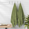 thumbnail image 3 of MALLONI HOME Ultra Soft 6 Pack Cotton Towel Set, Contains 2 Bath Towels 28x55 inch, 2 Hand Towels 16x24 inch & 2 Wash Coths 12x12 inch, Ideal for Everyday use, Compact & Lightweight - Kiwi Green, 3 of 8
