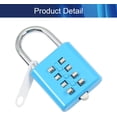 thumbnail image 4 of HUGFEGWE 8 Digit Combination Padlock Push Button Lock for Suitcase Luggage Drawer Door Toolbox,Fixed Gym Cabinet Door Toolbox Padlock Gym Sports School and Employee Lock,Blue 1PCS UA824-6876, 4 of 7