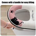 thumbnail image 3 of Plush Toilet Seat Cover with Cute Black Cat Design, Winter Warm & Waterproof Toilet Seat Cushion, Universal Fit Non-Slip Soft Bathroom Seat Pad, Washable, 3 of 5