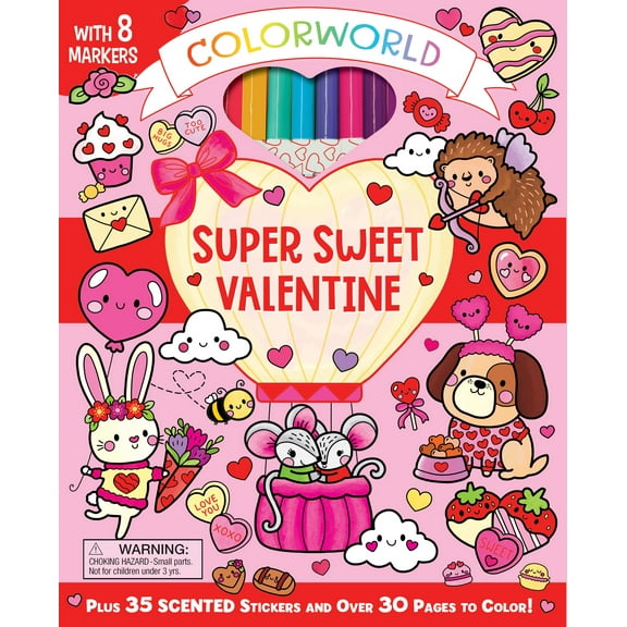 ColorWorld: Super Sweet Valentine: Plus 35 Stickers and 32 Pages to Color!, 64 pages (Hardcover)