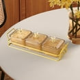 thumbnail image 6 of deevoka Divided Serving Dishes Decorative Appetizer Tray for Home Gatherings Parties 3 Compartments, 6 of 8