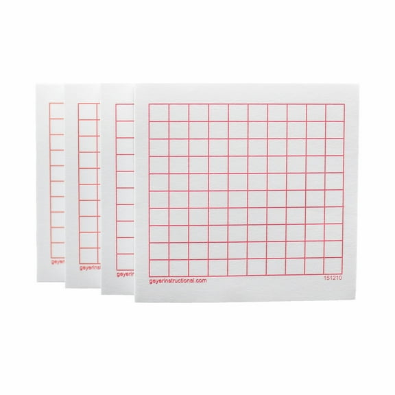Geyer Instructional Graphing 3M Post-it Notes,10 x 10 Grid, 4 Pads