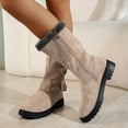 thumbnail image 4 of Npasoilc Snow Boots for Women with Side Zipper,Mid-Calf Winter Boots with Fluff,Fleece,and Fur-Lined Casual Boots, 4 of 8