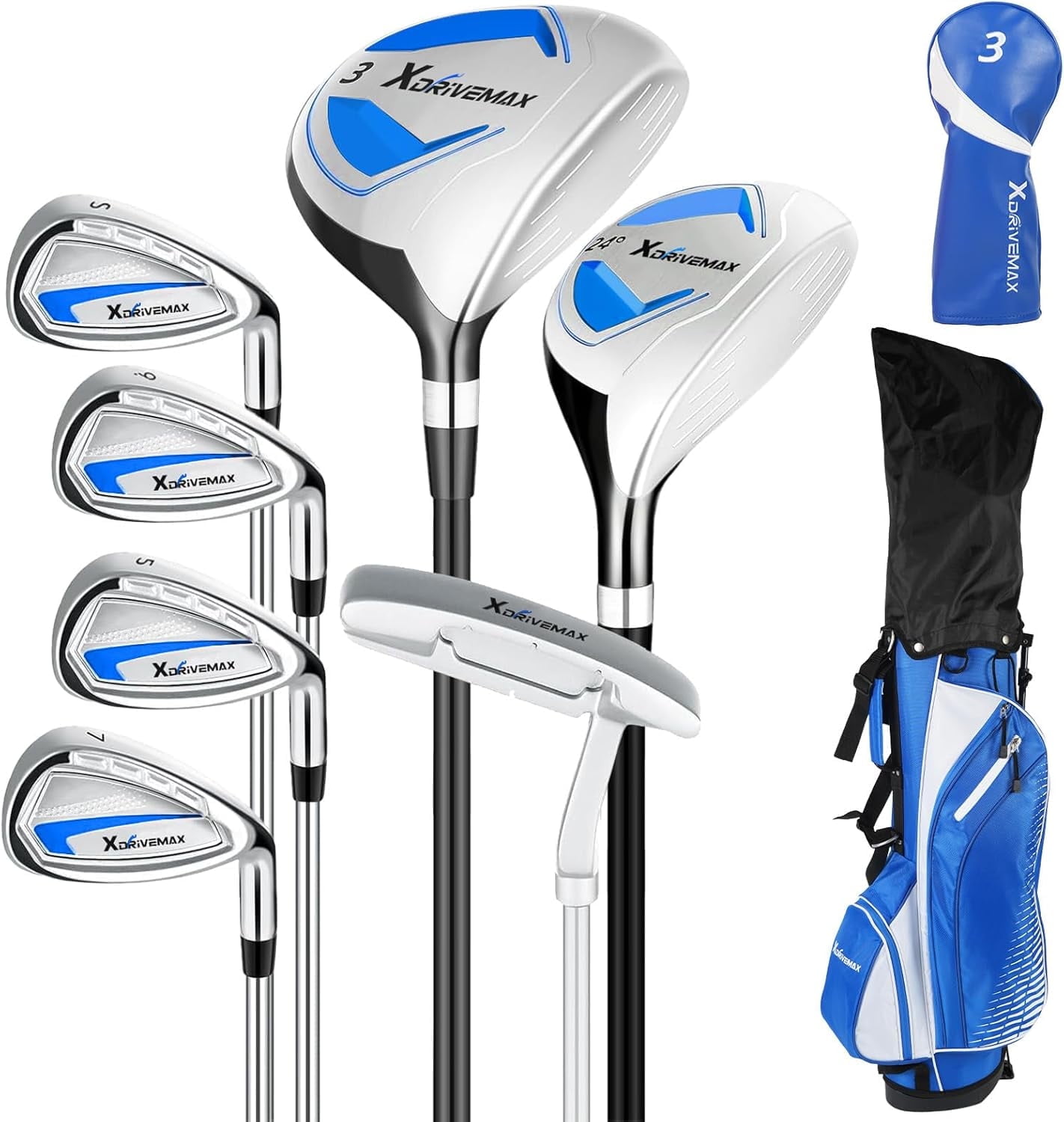 Naipo Adult Beginner Full Right Iron Golf Clubs Set, 12 pcs with