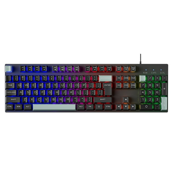 Backlit Full Size USB Wired Mechanical Keyboard, Black, 1 Count, 1 Pack