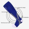 thumbnail image 4 of Plus Size Compression Socks for Women & Men, 15-25mmHg Extra Wide Calf Knee High Stockings for Circulation Support, Black+Blue+White 2x-Large Size 3, 4 of 9