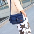 thumbnail image 5 of FNFYFH Canvas Shoulder Bag for Mens Multi-pockets Messenger Bag Sling Bags School Crossbody Bags Travel, 5 of 7
