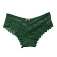 Aobny Slimming Womens Underwear 4 Pack Green Solid Plus Size Lace