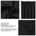 thumbnail image 6 of PiccoCasa 1 Panel Door Curtains Home Blackout Window Curtains, Black W54" x L40", 6 of 7