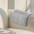 thumbnail image 4 of Dznils 5 Pcs Sofa Headrest Cover Sherpa Armrest Cover Furniture Protector with Side Pocket, Gray, 4 of 11