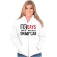 thumbnail image 3 of Zero Days Worked On Car Grease Monkey Unisex Fleece Graphic Zip Up Hoodie Brisco Brands 4X, 3 of 5