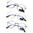 thumbnail image 2 of 3 Pairs Women Round Metal Glasses Blue Light Blocking, Filter UV Ray/Glare Computer Potter, 2 of 3