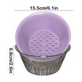 thumbnail image 3 of 2-in-1 Kitchen Colander Set with Bowl Strainer, Fruit & Vegetable Washing Basket, Dual Layer Drain Basin for Pasta, Salad, and More (Purple), 3 of 6