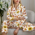 thumbnail image 6 of Uemuo Gnomes Autumn Harvest Pattern Womens Pajama Sets,PJ Set for Women,Pajamas for Women Logo,Long Sleeve Pajama Set for Women,Soft Long Sleeve Top With Pants-X-Large, 6 of 9