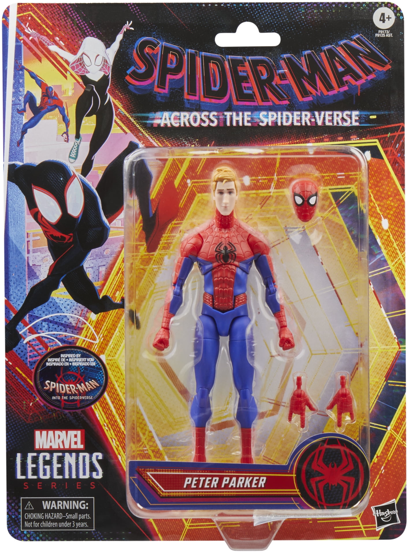 Marvel Legends Series Peter Parker, Spider-Man: Into the Spider-Verse Collectible Action Figure (6”)