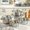 Silvery, variant on 1/10/15 Pieces Stainless Steel Cookware Set with Golden Handles, Thick Deep Kitchen Pans, Compatible with Induction and Gas Stoves, Multi-Use for Home Kitchen and Outdoor Camping