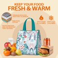 thumbnail image 5 of Pioneer Flower Floral Print Pattern Insulated Lunch Bag for Women & Adults,Large Portable Soft Cooler Lunch Bag,Thermal Food Storage Tote with Pearl Cotton,8.66L,8.75x5.75x9.5 Inch, 5 of 6