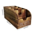 thumbnail image 3 of Wooden Seasoning Storage Box 5.5In Solid Wood Kitchen Organizer For Seasoning Packets Tableware Coffee Pods Sorting Natural Wood Texture Sturdy Construction Kitchen Pantry Countertop Storage Rack, 3 of 6