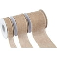 thumbnail image 3 of Joycrosso Burlap Wired Edge Ribbon 3 inch x 10 Yards, Natural, Ideal for Crafting, Gift Wrapping, Wreath, Christmas Tree, and Rustic Wedding Decorations, 3 of 4