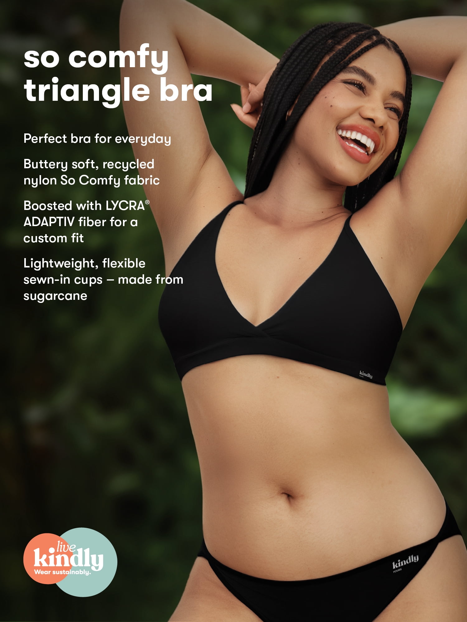 Kindly Yours So Comfy Micro Wire-Free Triangle Bra, Sizes S-XXXL