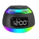 thumbnail image 4 of Reloj Despertador Portátil con Luz LED RGB, Receptor de Radio con Luz Colorida, Altavoz Inalámbrico Bluetooth con Doble Alarma y Función de Repetición, B, 4 of 5