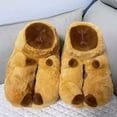 thumbnail image 4 of Zapatillas térmicas planas antideslizantes con diseño de animales de felpa unisex zapatillas de interior para el hogar, 4 of 9