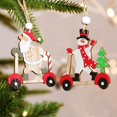 thumbnail image 5 of 9 piezas de colgantes de madera para coche de Navidad, decoración del hogar, regalo de año nuevo para niños, B Afortunado Sencillez, 5 of 5