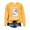 Yellow, variant on Women's Hoodless Sweatshirt for Women Lightweight Halloween Crew Neck Top for Seasonal Comfort and Cozy Wear Blue L