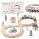 thumbnail image 1 of Circuito de tren de madera Comfy Cubs, juguete para niños pequeños de 30 piezas, 1 of 7