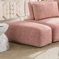 thumbnail image 2 of Furniture of America Tatiana Chenille Trapezoid Ottoman in Pink, 2 of 4