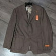 thumbnail image 2 of Tallia Men's Slim-Fit Wool-Blend Printed Sport Coat Charcoal/tan 48L B4HP $295, 2 of 4