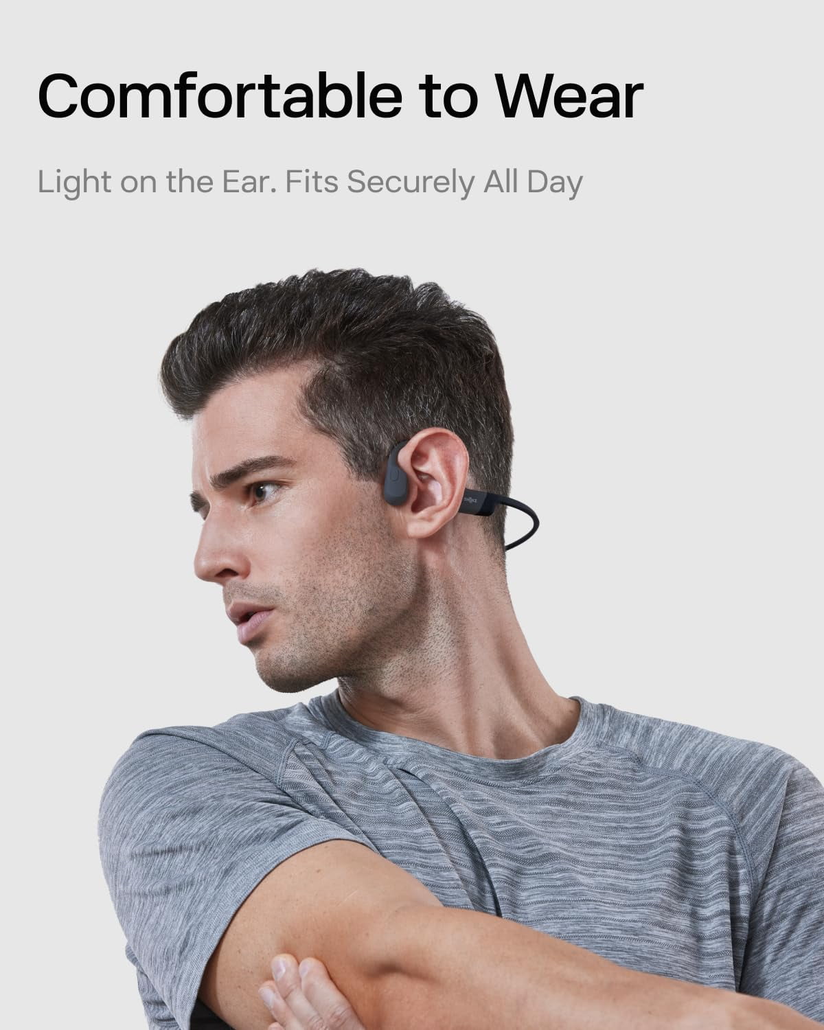 Restored Shokz OpenRun Bone Conduction Waterproof Bluetooth Headphones for Sports(Formerly Aeropex), Black(Refurbished)