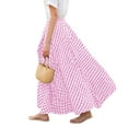 thumbnail image 7 of BKQCNKM Flowy Skirts for Women, High Waisted Skirts for Women, A Line Skirt, Long Flowy Skirts for Women, Plus Size Skirt, Plaid Skirt, Red 1 L, 7 of 7