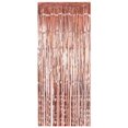 thumbnail image 1 of Flecos de cortinas de plástico de oro rosa - Decoración de flecos de fondo de fiesta - Accesorio fotográfico de oropel de puerta - Para celebraciones de cumpleaños - Fiestas temáticas - Halloween, 1 of 5