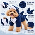 thumbnail image 6 of Shark Dog Blue Pet Outfit with Fin and Tail Size L for Small Medium Dogs Party Photo,L, 6 of 7
