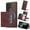 Winered, variant on Detachable Magnetic Phone Cases Compatible with Samsung Galaxy S23, Case with Card Holder, Support Magnetic Wireless Charger, Classic PU Leather Kickstand Wallet Phone Cover, Brown