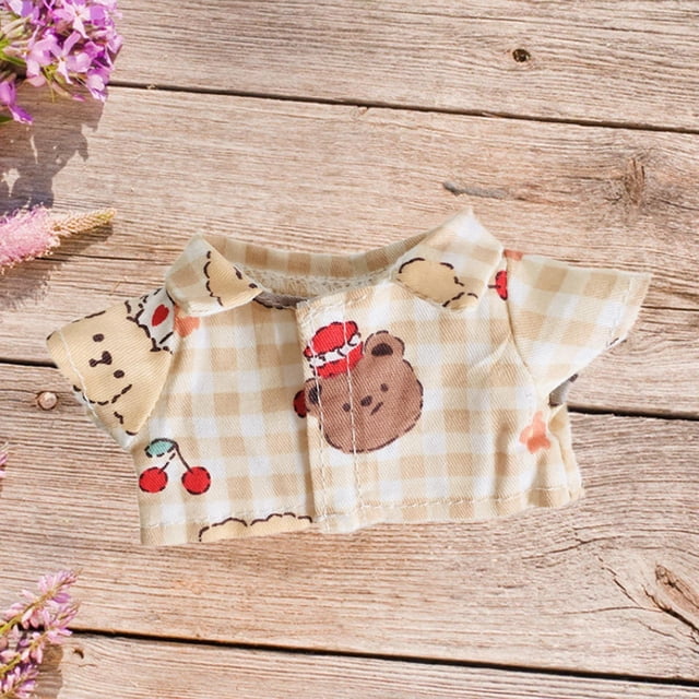 Ropa de peluche para muñecas de 15 cm Perfecl Accesorios de moda suave de oso
