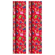 Super Mario Wrapping Paper 40 Inches Tear Resistant Premium Cartoon Character Gift Cover for Kids New Year Christmas Birthday Present Home Party Gift Giving Occasion Holiday Pack of 2