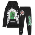 thumbnail image 1 of Conjunto de Buzo con Capucha y Joggers para Niños Minecraft Negro Verde 11-12 Años, 1 of 5