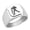 Silver, variant on Aquarius Stainless Steel Signet Ring