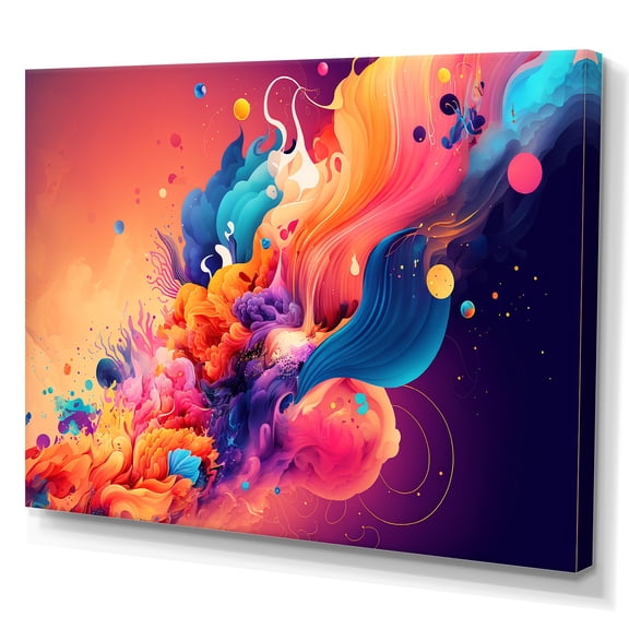 Designart Vibrant Color Explosion I Canvas Wall Art