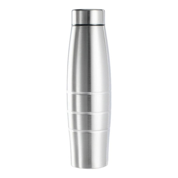 Botella de agua de acero inoxidable, botella deportiva, jarra de agua de pared simple, de metal, para viajes. 1000 ml
