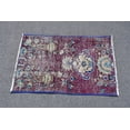 thumbnail image 3 of Vintage Rug, Turkish Rug, 1.7x2.6 ft Small Rug, Oushak Rug, Purple Bedroom Rugs, Rugs For Door Mat, Ethnic Bathroom Rug, 3 of 10
