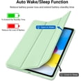 thumbnail image 3 of KOMI for iPad 10th Generation Case 2022 with Pencil Holder, iPad 10.9 Inch Case [Support Touch ID] Flexible TPU Back Shell Smart Trifold Stand Protective Cover, Auto Wake/Sleep, 3 of 5